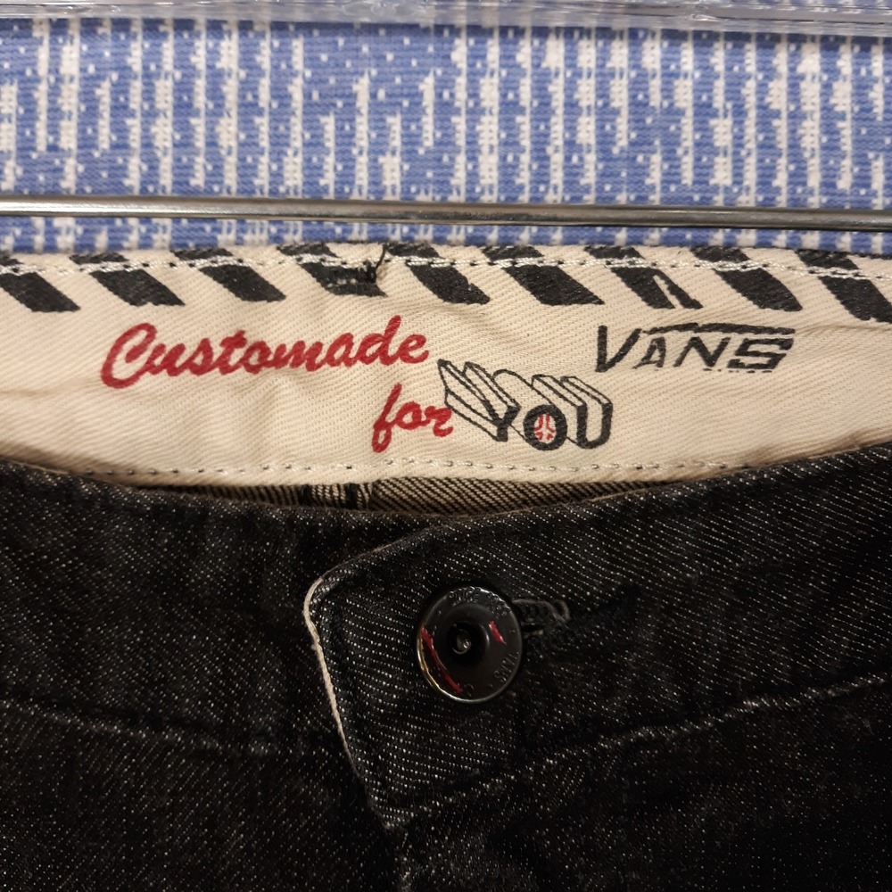 Vans Off The Wall Jeans Mens 36 x 30 Denim 5-Pocket Black Y2K Skateboarding - Picture 5 of 15